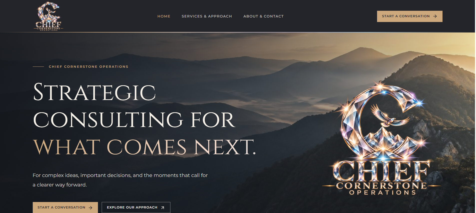 Chief Cornerstone Operations website homepage